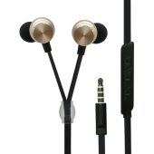 Stereo-Headset Luxury - gold Zipper-Style