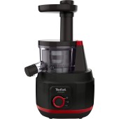 Storcator de fructe si legume cu melc Tefal ZC150838, 150 W, 0.8 l, Negru/Rosu