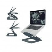 Suport ergonomic pentru laptop Leitz Ergo, ajustabil, plastic parțial reciclat, gri-cărbune