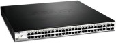 Switch D-Link DGS-1210-52MP, Gigabit, 48 porturi, PoE, 4 x SFP