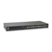 Switch LevelOne, 26 Porturi Gigabit, PoE (Negru)