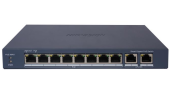 Switch PoE, Hikvision DS-3E1510P-EI, 8 porturi Gigabit PoE, 2 porturi RJ45, 110W