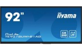 Tabla interactiva iiyama ProLite 92inch TE9218UWI-B1AG, 5K UHD (5120 x 2160), 50 Puncte, HDMI x4, DisplayPort, USB-C, 8GB RAM, 64GB Flash, iiWare 11 (Negru)