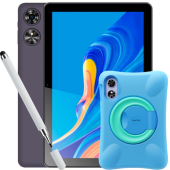 Tableta Oukitel OT6 Kids, Procesor Rockhip RK3562 Quad-Core, 4GB RAM, 64GB Flash, 5MP, Wi-Fi, Bluetooth, GPS, Android 13, Stylus Pen, Carcasa protectie (Gri)