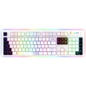 Tastatura Gaming Mecanica AQIRYS Aludra, USB, Gateron G Pro 2.0 Red, iluminare RGB (Alb)