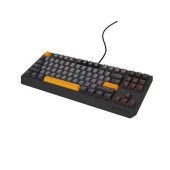 Tastatura Gaming Mecanica Genesis Thor 230 TKL Negative, USB, Iluminare RGB, Switch-uri Outemu Red (Gri)