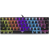 Tastatura gaming White Shark Ashiko, Iluminare Rainbow, Negru