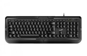 Tastatura Genius KB-118, Cu fir, Layout International (Negru)