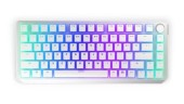 Tastatura Mecanica Thock 75% Wireless, iluminare RGB, Bluetooth, Switch Kailh Box Red, Layout US (Alb)