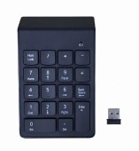 Tastatura numerica wireless Gembird KPD-W-02, 18 taste, Bateria AAA (Negru)