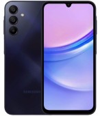 Telefon Mobil Samsung Galaxy A15, Procesor Mediatek Helio G99 Octa-Core, Super AMOLED Touchscreen 6.5inch, 4GB RAM, 128GB Flash, Camera Tripla 50+5+2MP, Wi-Fi, 4G, Dual Sim, Android (Negru/Albastru)