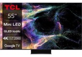 Televizor QLED MiniLed TCL 139 cm (55inch) 55C845, Ultra HD 4K, Smart TV, WiFi, CI+