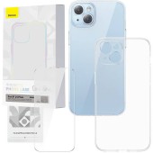 Transparent Case and Tempered Glass set Corning for iPhone 14 Plus