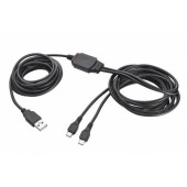 Trust Cablu Trust GXT 222 Duo, USB - 2x micro USB, 3.5m, Black