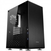 U4 Midi-Tower, Tempered Glass - Negru