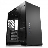 U5 Midi-Tower, Tempered Glass - Negru