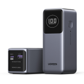 Ugreen Acumulator extern UGREEN 12000mAh 100W Fast Charging Power Bank PB724, 100W, Ecran digital LCD, Gri