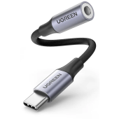 Ugreen CABLU audio Ugreen, AV161, USB Type-C (T) la 3.5 mm jack (M), lungime 15cm, gri