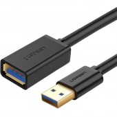 Ugreen CABLU USB Ugreen prelungitor, US129 USB 3.0 (T) la USB 3.0 (M), 1m, negru, 10368 (include TV 0.18lei) - 6957303813681