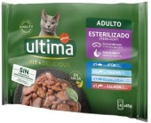 ULTIMA Multipack selectie de peste în sos, pentru pisici sterilizate 4x85g