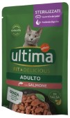 ULTIMA Plic hrană umedă pentru pisici Sterilizate, cu Somon 85g