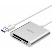 UNITEK Adaptor cu cititor de carduri , Unitek , Y9313D USB / USB 3.1 tip C , alb