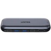 UNITEK H6 Storage 6-în-1 USB-C M.2 SSD Hub de stocare cu date de 10 Gbps, HDMI și PD 100 W- Desigilat