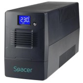 Ups Spacer line int. cu management lcd 600va/ 360w avr 2 x socket schuko display lcd 1 x baterie 12v/7ah conector usb