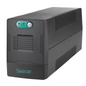 UPS Spacer Line Interactive, 800va, 480w, AVR, 2 x socket schuko (Negru)