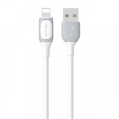 Usams Cablu Jelly Series Fast Charging USB la Lightning, 2.4A, 1m, Alb