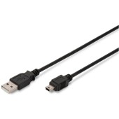 USB 2.0 tip A Male - miniUSB 2.0 tip B Male 1m, Negru