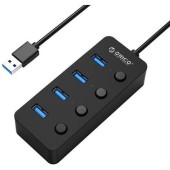 USB 3.0. with switches, 4 USB Negru