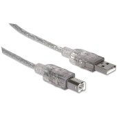 USB A -> B 1.80m Argintiu