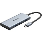 USB-C la HDMI, 3x USB 3.0, SD, TF TOOHB 0,15 m Gri