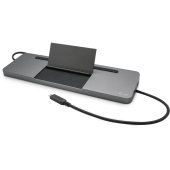 USB-C Metal Ergonomic 4K 3x Display Docking Station + Power Delivery - docking station - VGA, HDMI, DP