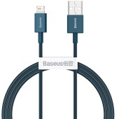  USB cu iP 2,4A 1m (Albastru)