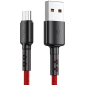 USB to Micro USB X02, 3A, 1.8m (Rosu)