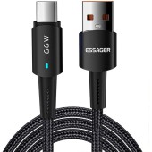 USB to USB-C cable, Essager, EXCT-CGB01, 66W, 0.5m (black)