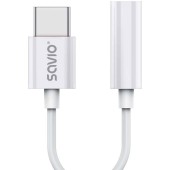 USB Type 3.1 C (M) – Jack 3.5mm (F) Audio White AK-51