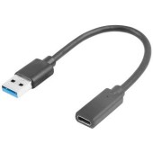 USB TYPE-C(F)- USB Type-A (M) 15cm Black