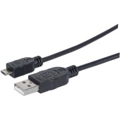 USBAUB1MBK, 1m Mobile Charge Sync USB to Slim Micro USB Cable M/M - USB cable - 1 m