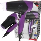 Uscator De Par Adler AD2260, 1600W, 2 Trepte De Viteza Si Temperatura, Concentrator De Aer, Negru/Violet