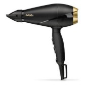 Uscator de par BaByliss 6704E, 2000 W, 2 Nivele de temperatura, 2 Trepte de viteza (Negru/Auriu)