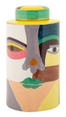 Vas decorativ Piccassy Color Top, Mauro Ferretti, 19x33 cm, ceramica, rosu inchis