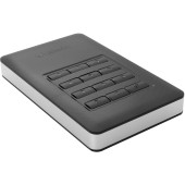 Verbatim HDD extern Verbatim Secure Portable 1TB, Encriptare hardware AES 256bit cu acces keypad, USB 3.1 Type-C, Negru