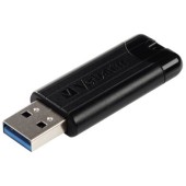 Verbatim Memorie USB 3.0 Verbatim 128 GB Pinstripe , retractabila, neagra