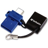 Verbatim Stick USB Verbatim Dual Drive, USB 3.0, USB Type-C, 32GB (Albastru)