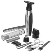 Wahl Trimmer Wahl 05604-616, alimentare baterie, 3 capete incluse, 0,5-23mm, argintiu