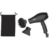 Wahl Uscator de par pentru calatorie Wahl 3402-0470, pliabil, 1000 W, dual voltage, 4 piese, 2 trepte de viteza, negru