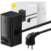 Wall charger / powerstrip PowerCombo 65W (black)